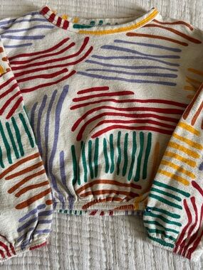 Bobo Choses Multi-Color Striped Scribble Sweatshirt